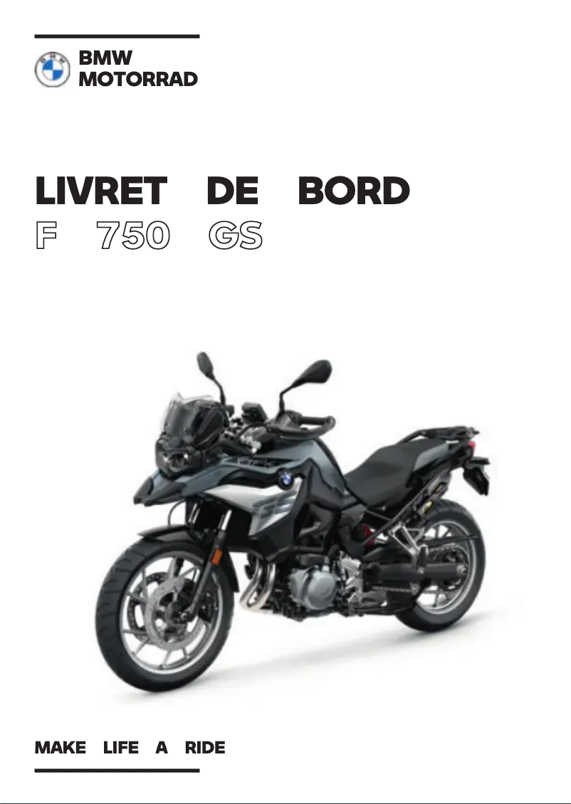 Page 1 of the manual User Manual BMW F 750 GS (2022)