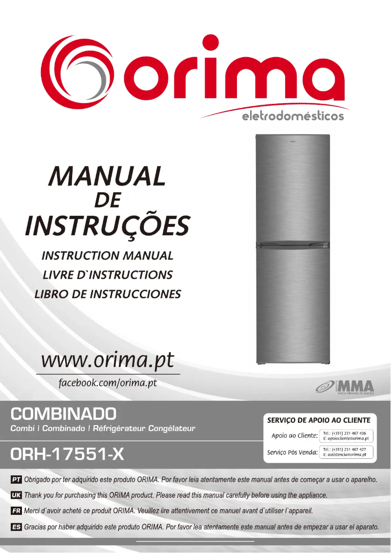 Page 1 of the manual User Manual Orima ORH-17551-X