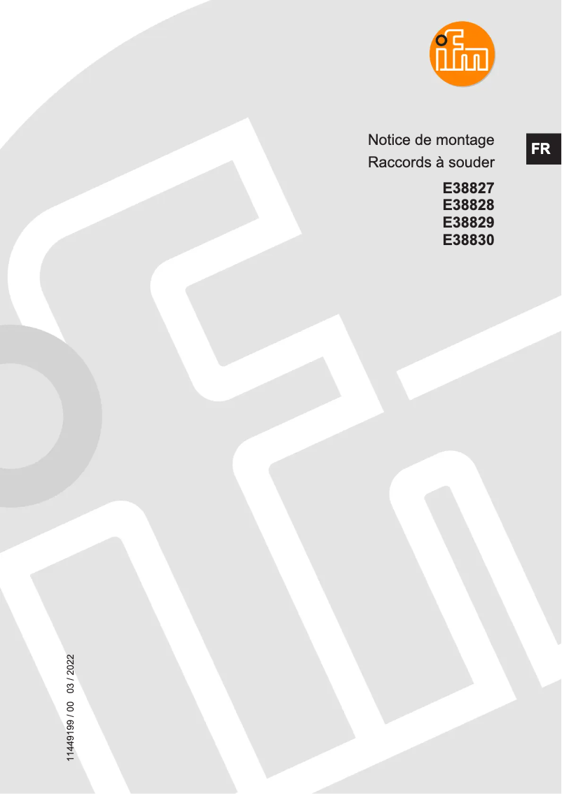 Page 1 de la notice Manuel utilisateur IFM E38827