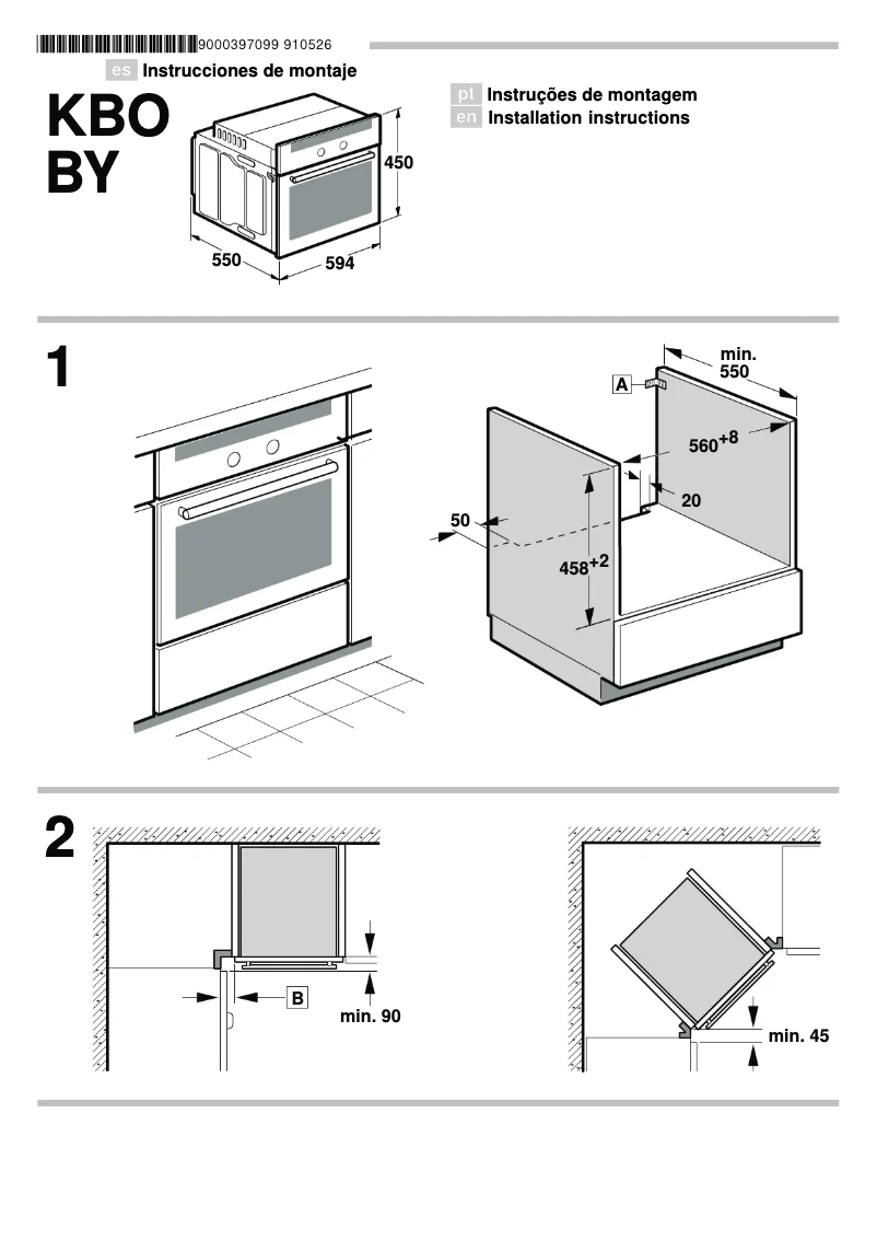 Page 1 de la notice Manuel utilisateur Balay 3HB451XM