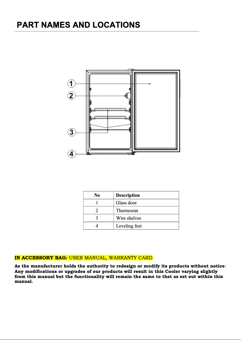 Page 1 de la notice Manuel utilisateur CHiQ CBC094BG