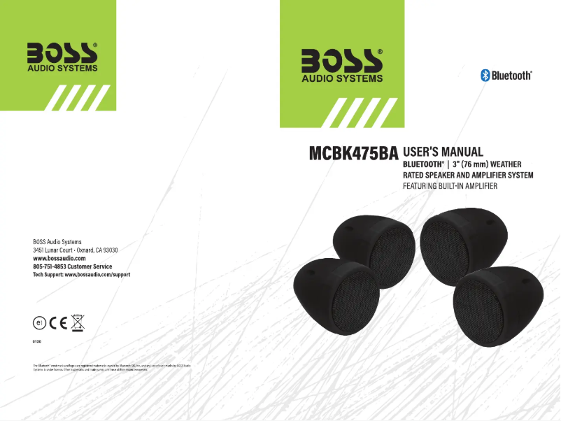 Page n°1 - Manuel utilisateur Boss MCBK475BA