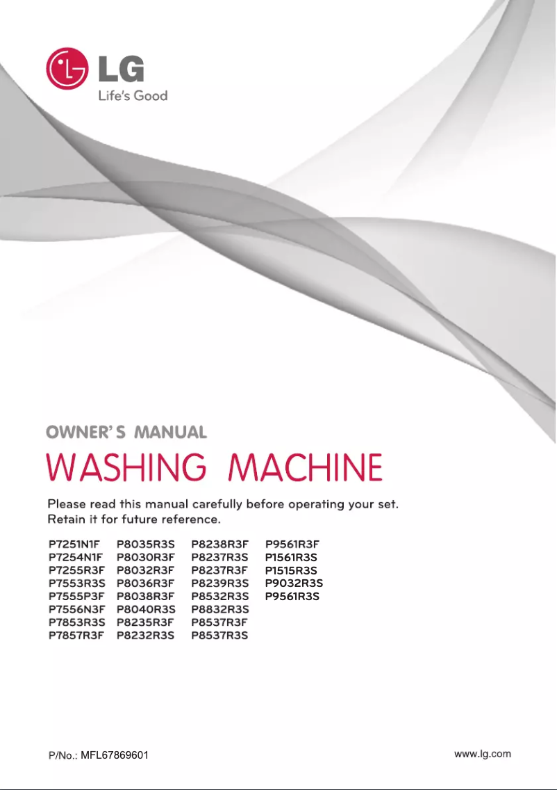 Page n°1 - Manuel utilisateur LG P9561R3S