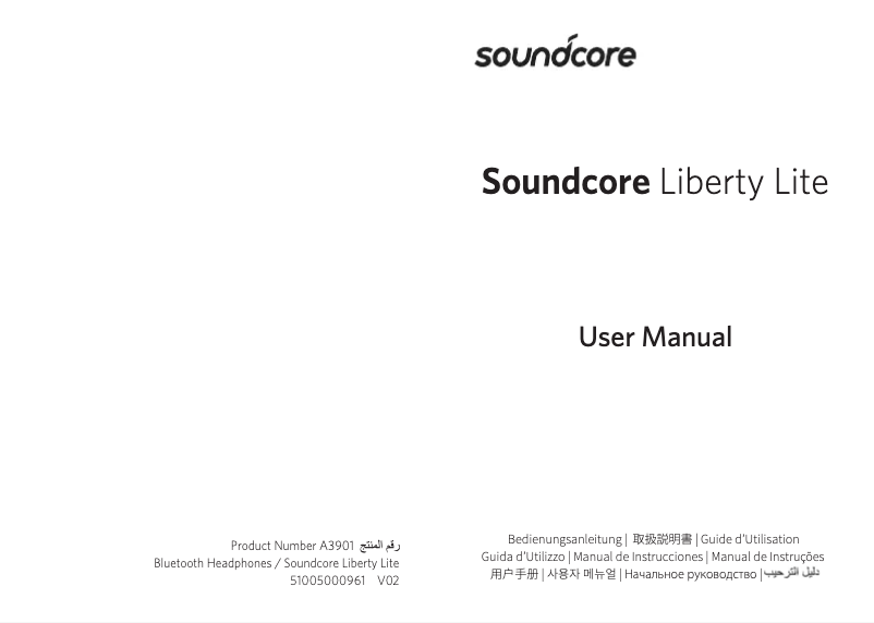 Page n°1 - Manuel utilisateur Soundcore Liberty Lite