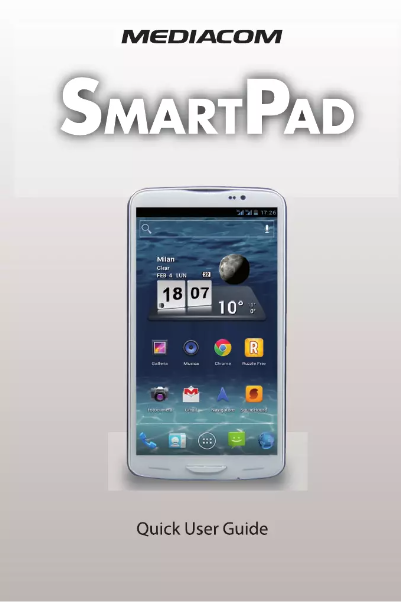 Page 1 de la notice Manuel utilisateur Mediacom PhonePad Duo S650