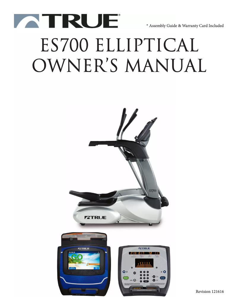 Page 1 de la notice Manuel utilisateur True ES700