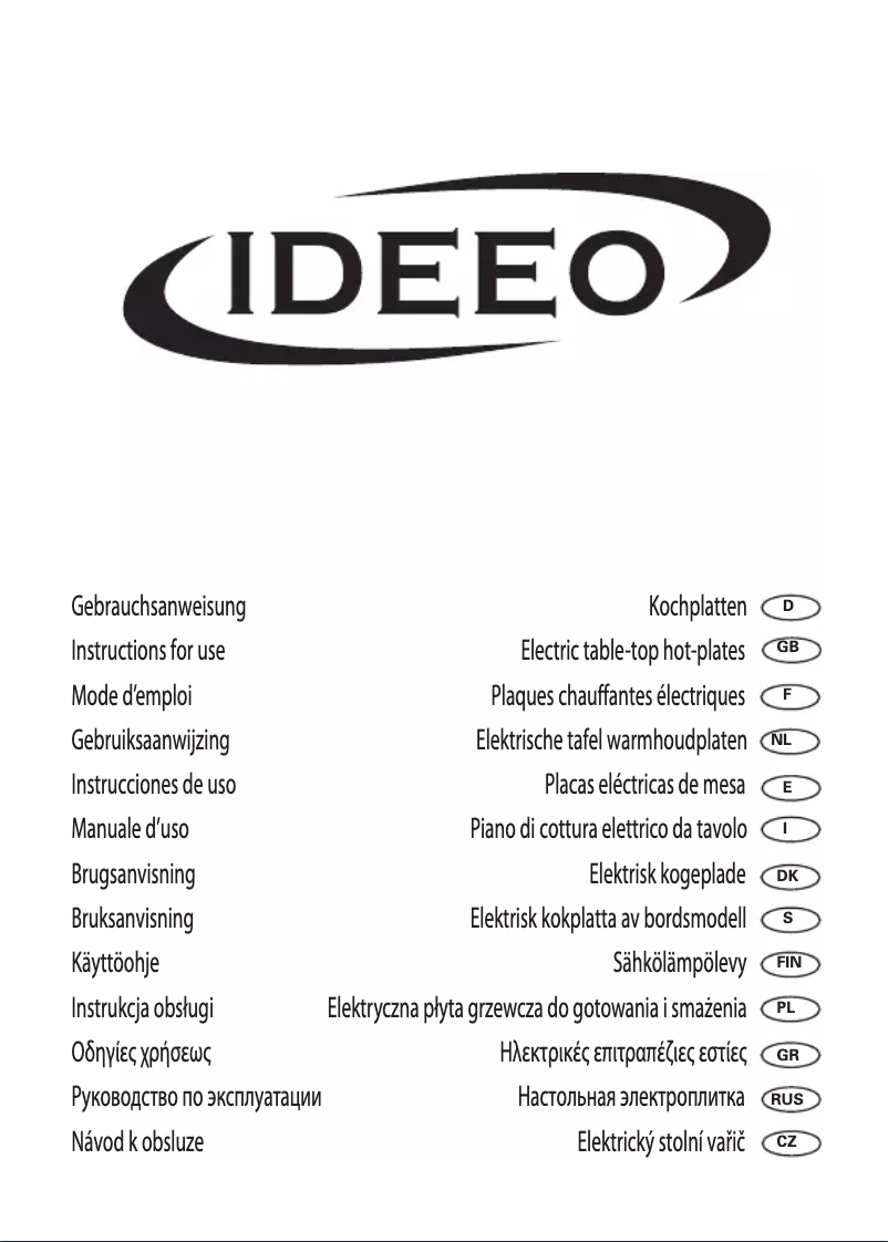 Page n°1 - Manuel utilisateur Ideeo KP 0946
