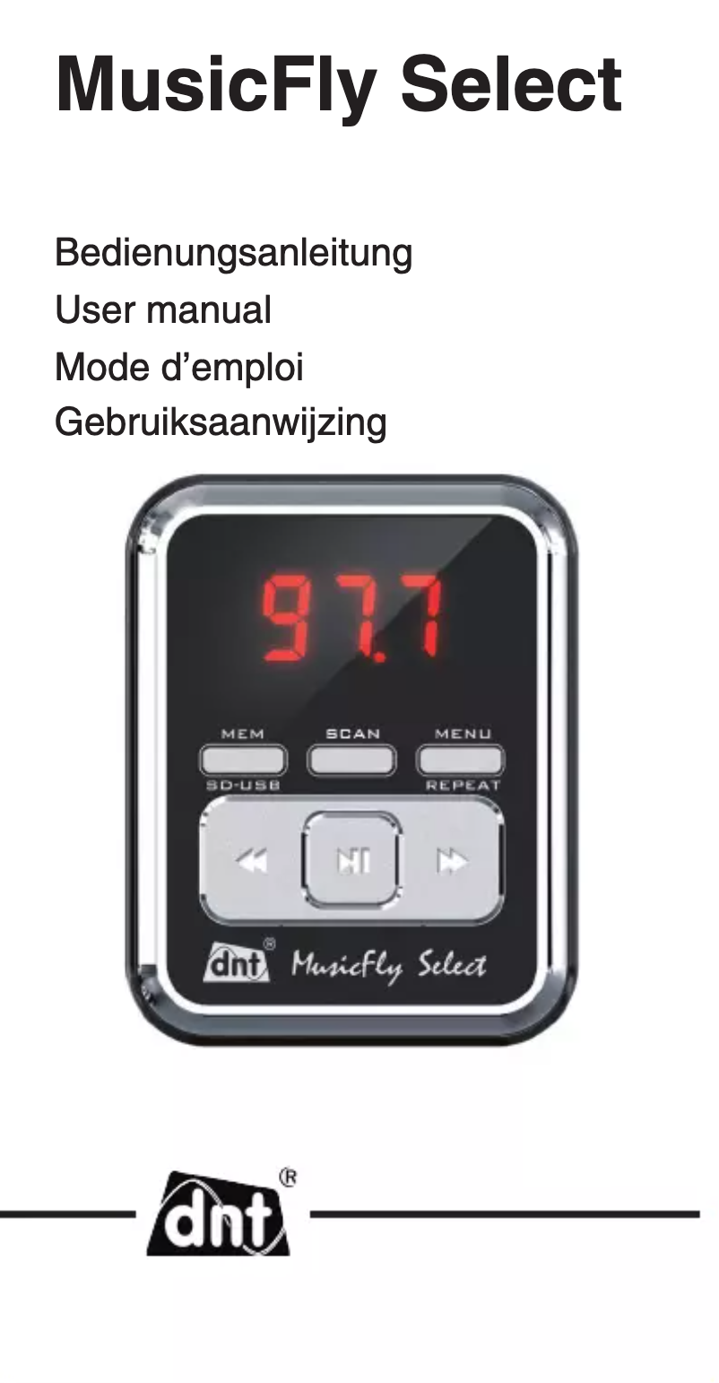 Page n°1 - Manuel utilisateur dnt MusicFly Select
