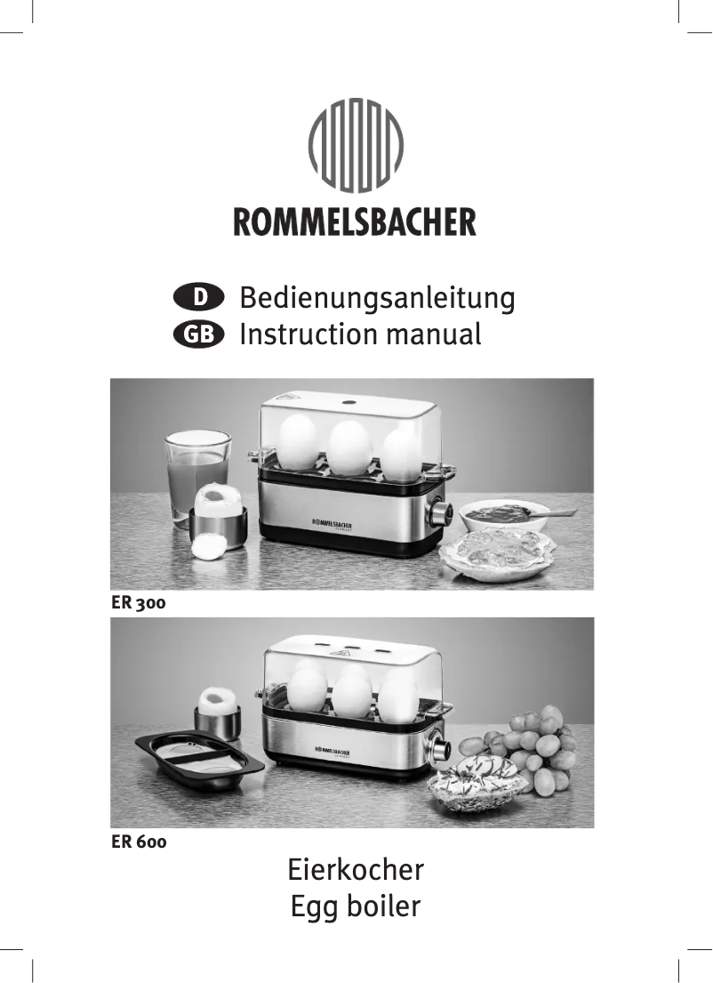 Page n°1 - Manuel utilisateur Rommelsbacher ER 300