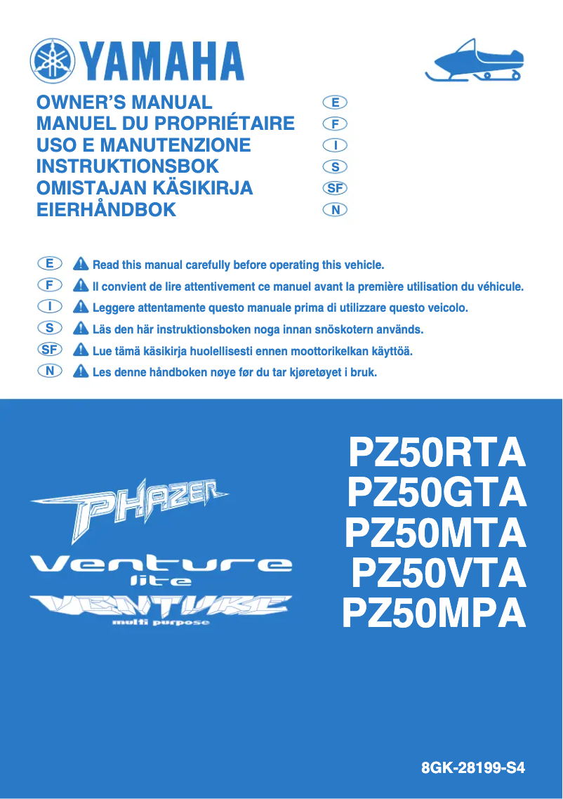Page n°1 - Manuel utilisateur Yamaha Venture MP (2011)