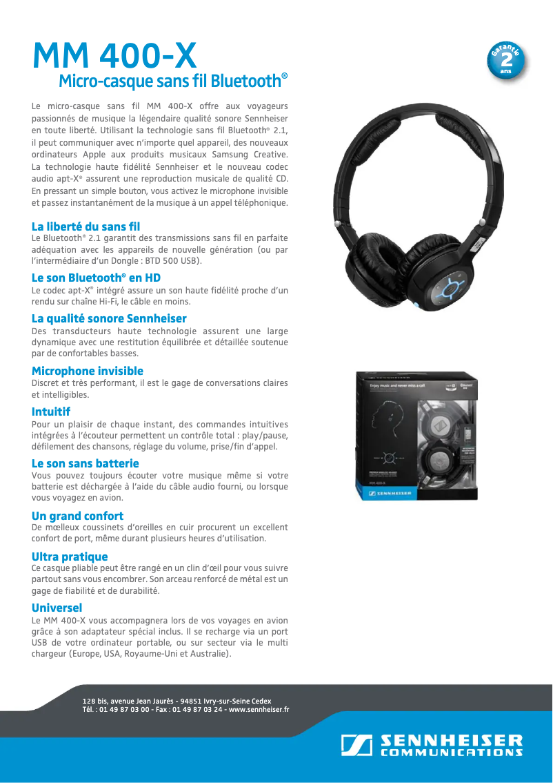 Image de la première page du manuel de l'appareil MM 400-X
