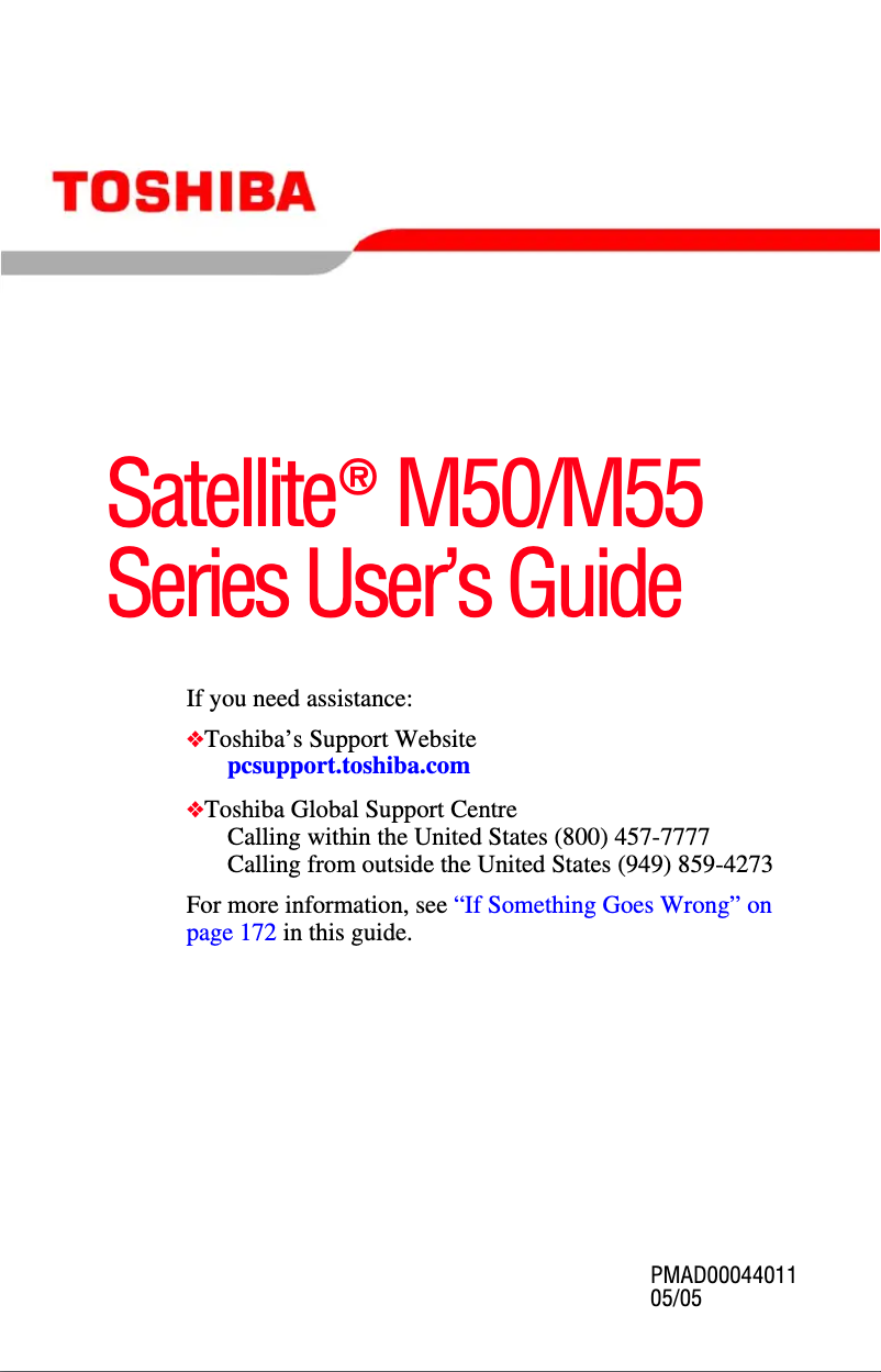 Page 1 de la notice Manuel utilisateur Toshiba Satellite M50