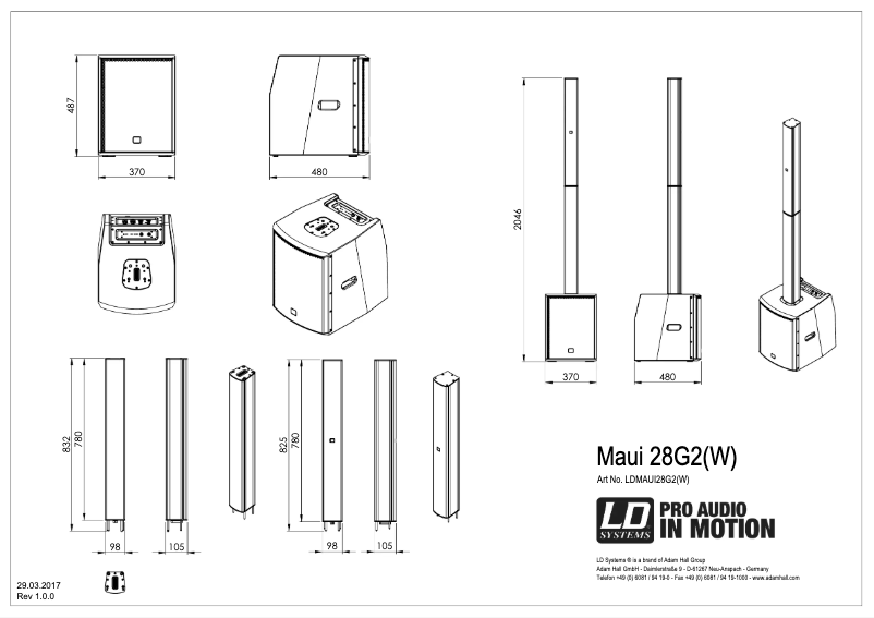 Imagen de la primera página del manual del dispositivo MAUI 28 G2