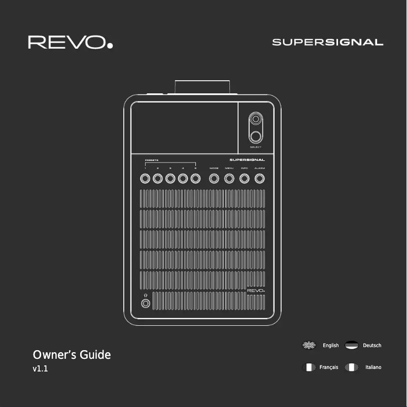 Página 1 del manual Manual de usuario REVO SuperSignal