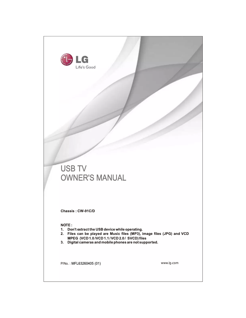 Page 1 de la notice Manuel utilisateur LG 21SB3RV4TP