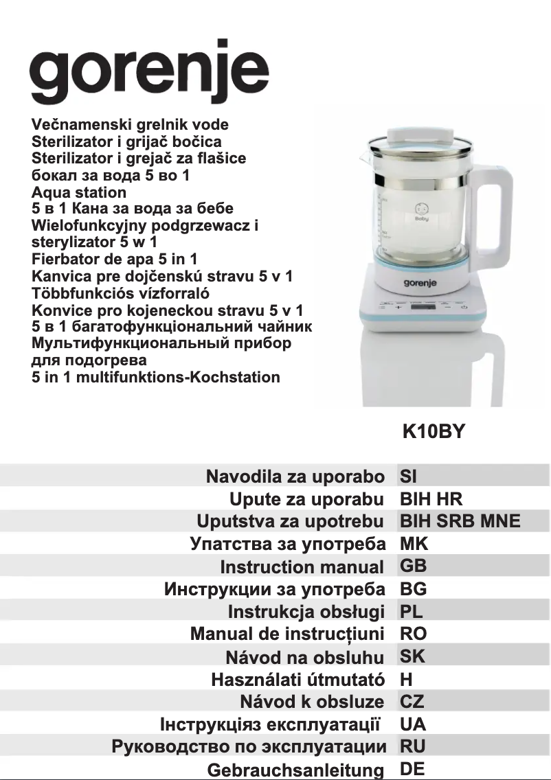 Page 1 de la notice Mode d'emploi Gorenje K10BY