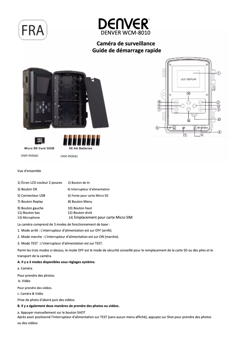 Image de la première page du manuel de l'appareil WCM-8010