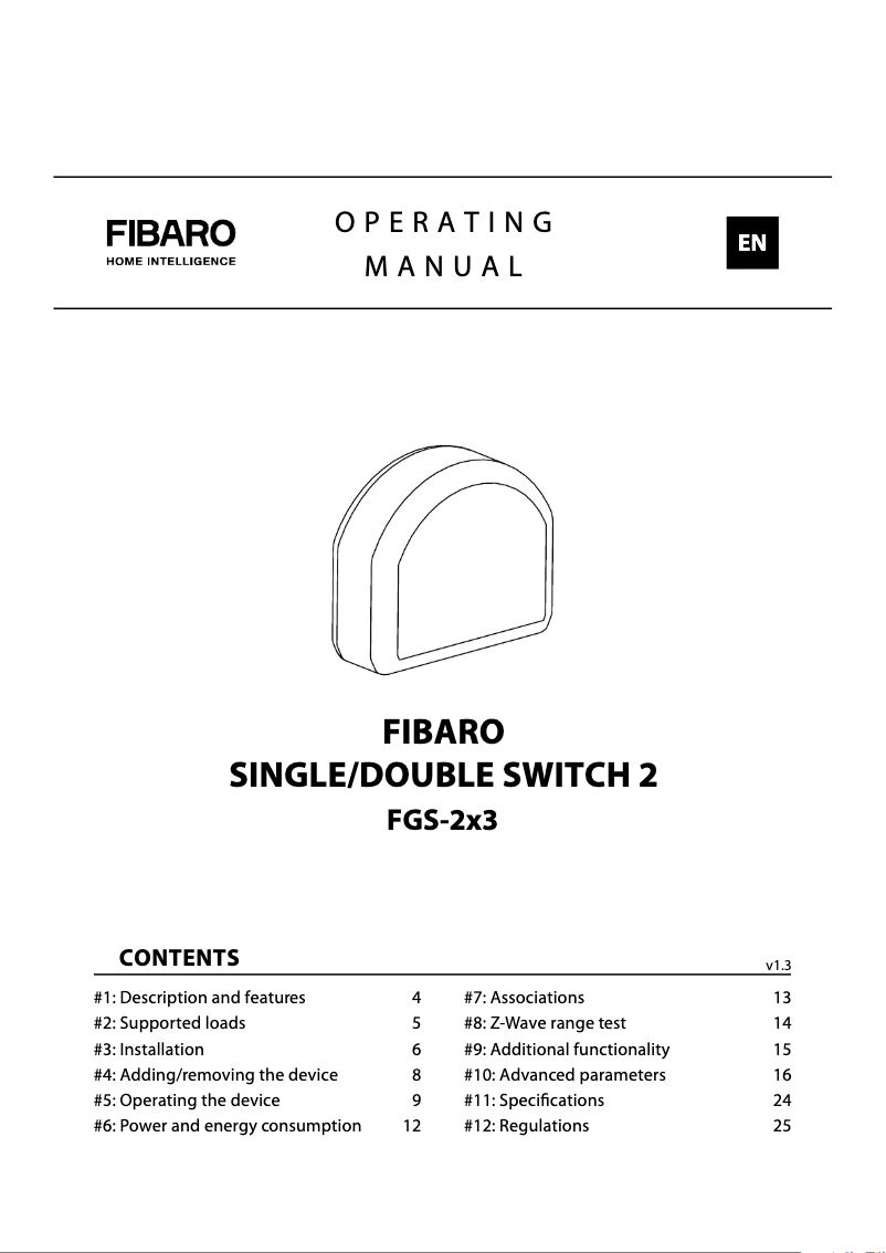 Image de la première page du manuel de l'appareil Double Switch 2 FGS-223