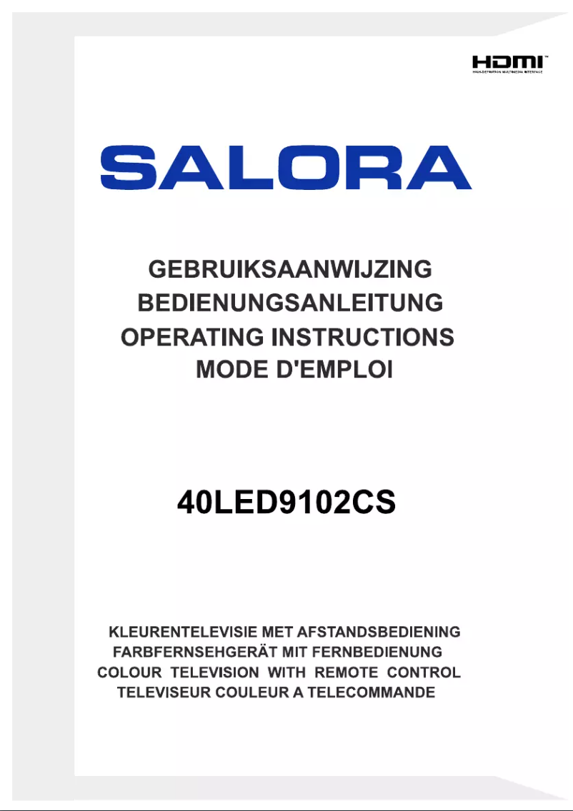 Page 1 de la notice Manuel utilisateur Salora 40LED9102CS