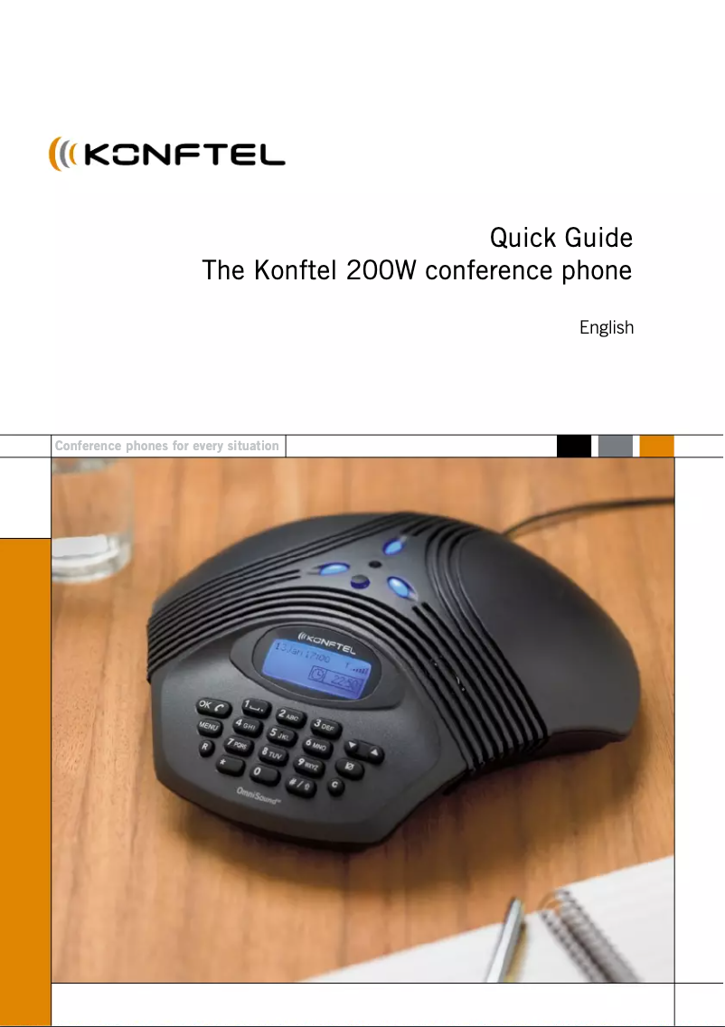 Page n°1 - Manuel utilisateur Konftel 200W