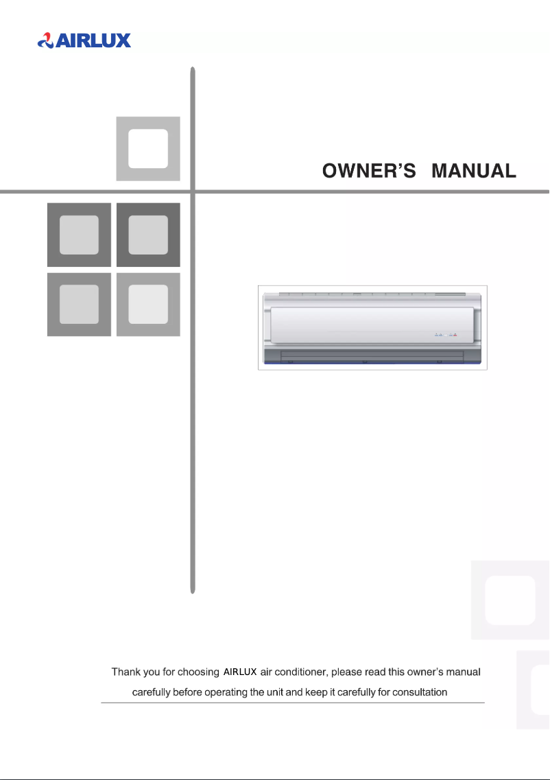 Page 1 de la notice Manuel utilisateur Airlux GWHD-24