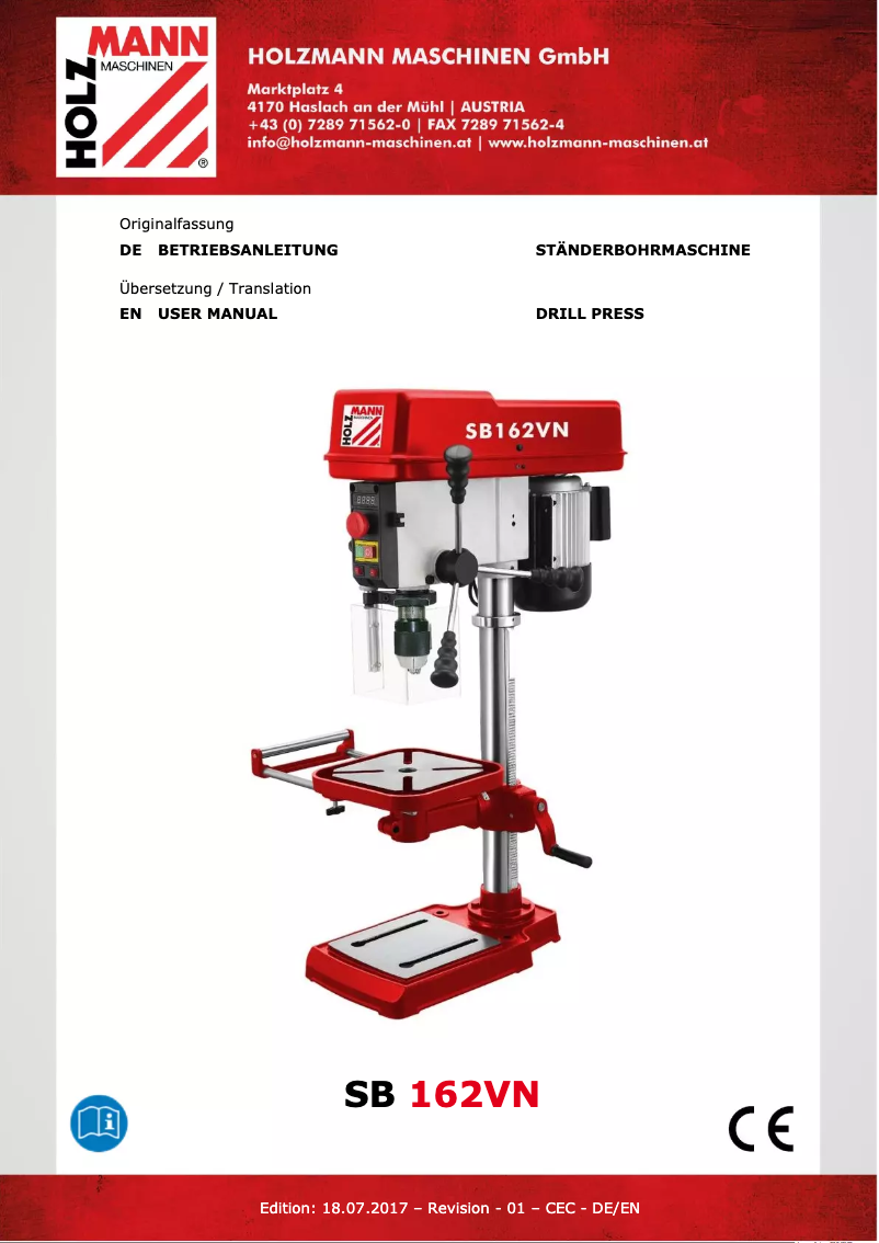 Página 1 del manual Manual de usuario Holzmann SB 162VN