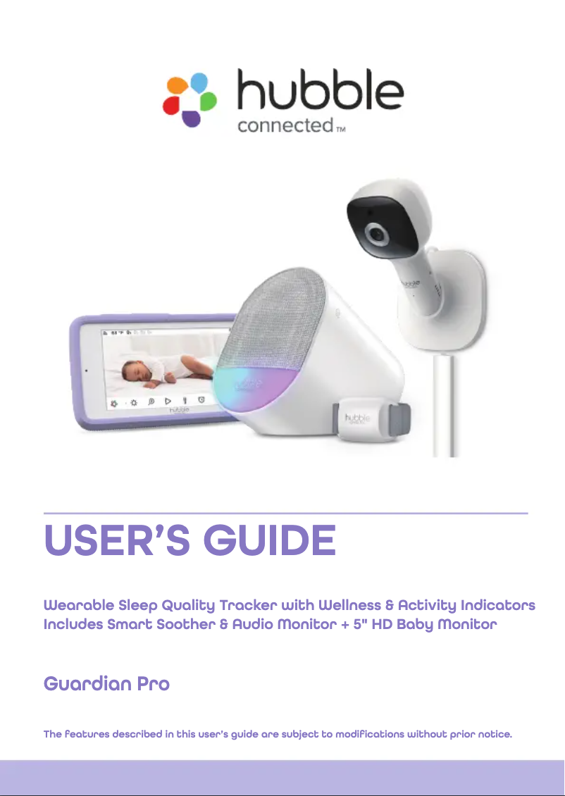 Page n°1 - Manuel utilisateur Hubble Connected Guardian Pro
