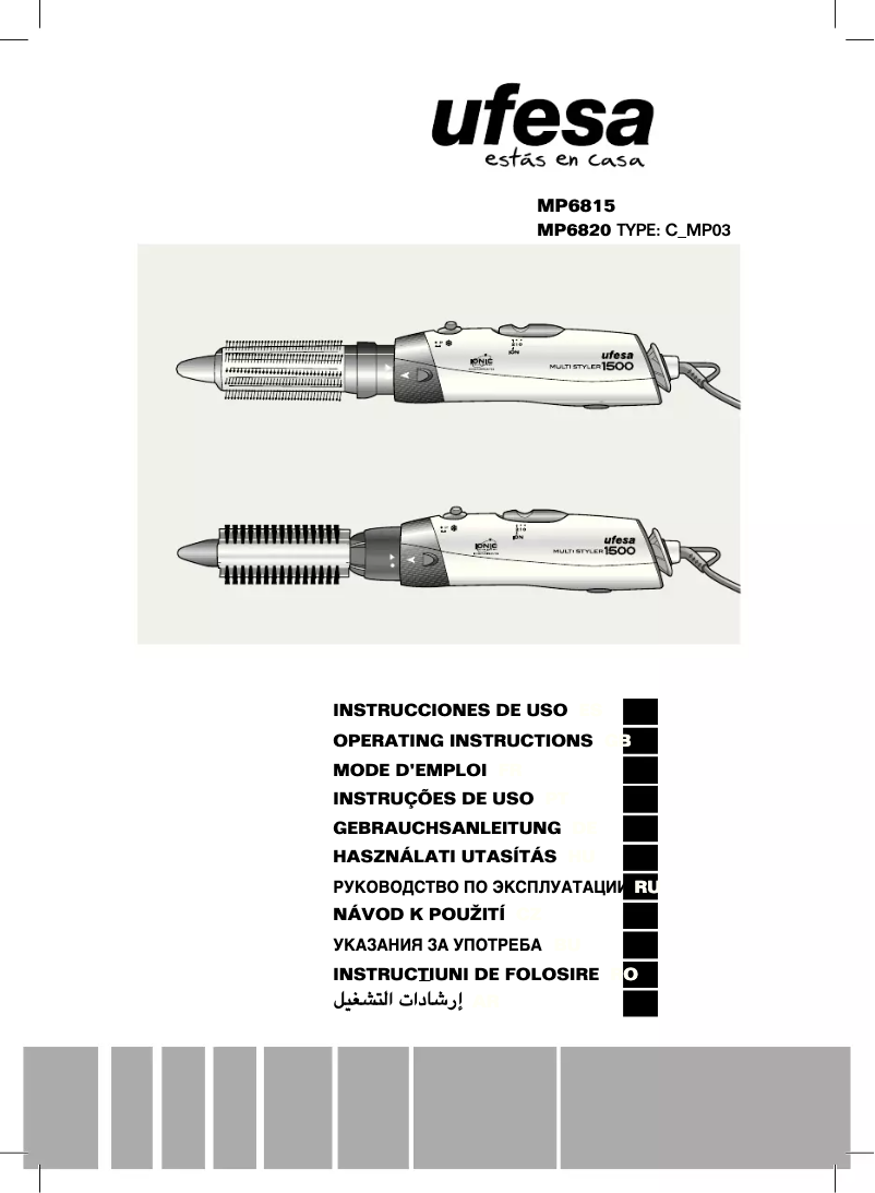 Page 1 de la notice Manuel utilisateur Ufesa MP6815