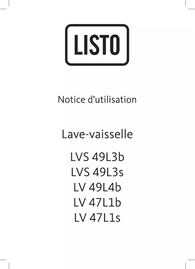 Image de la première page du manuel de l'appareil LV 49L4b