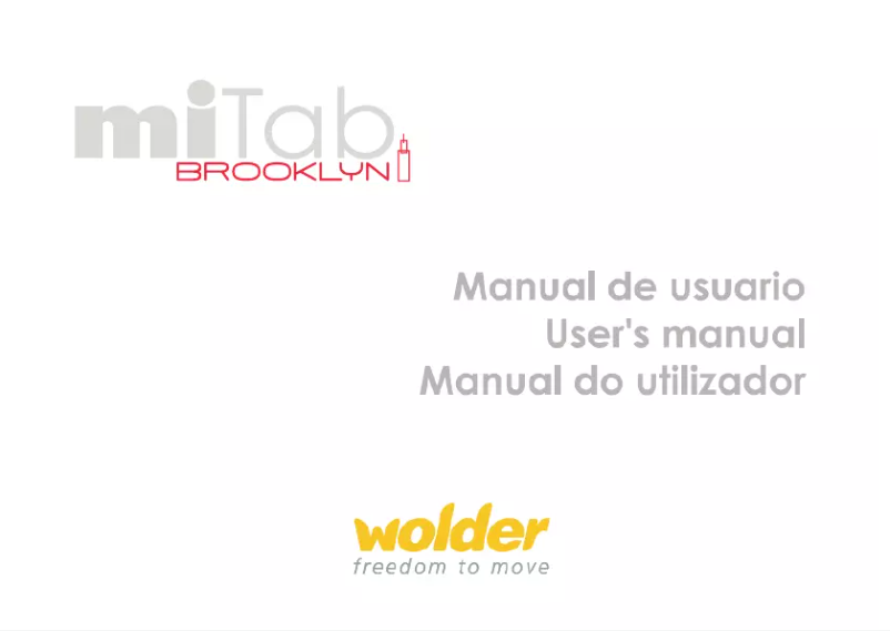 Page 1 de la notice Manuel utilisateur Wolder MiTab Brooklyn