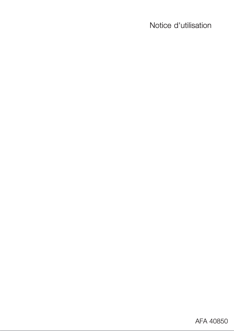 Página 1 del manual Manual de usuario Arthur Martin-Electrolux AFA40850X