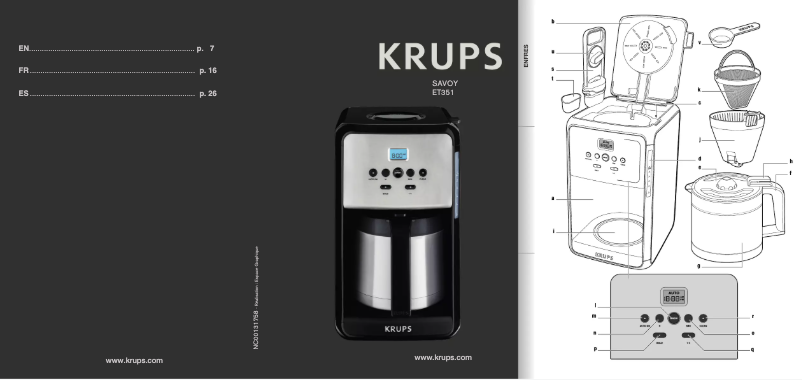 Image de la première page du manuel de l'appareil Savoy ET351