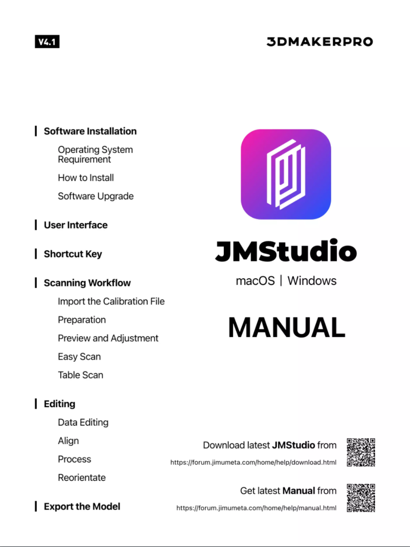 Page n°1 - Manuel utilisateur 3DMAKERPRO MagicSwift Plus