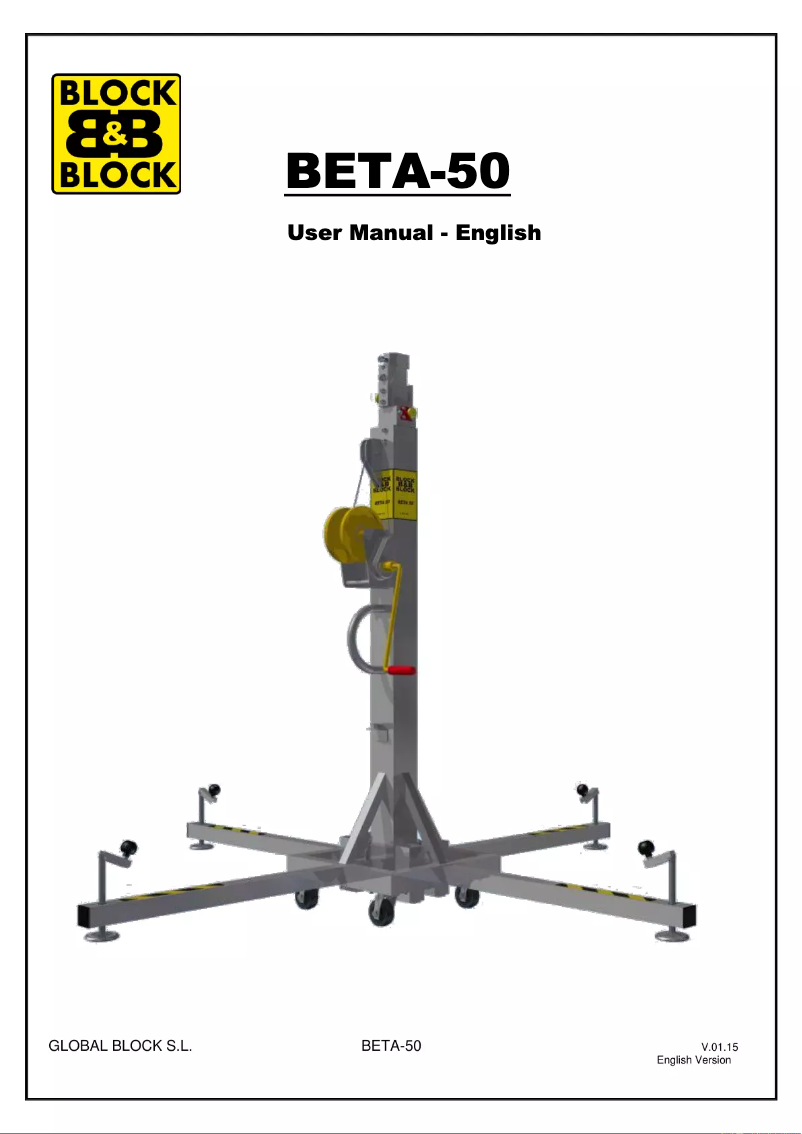 Image de la première page du manuel de l'appareil BETA-50