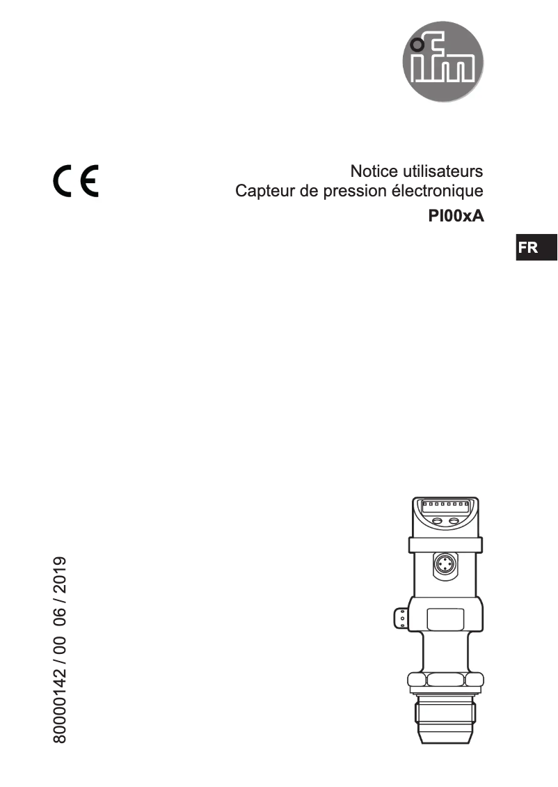 Image de la première page du manuel de l'appareil PI009A