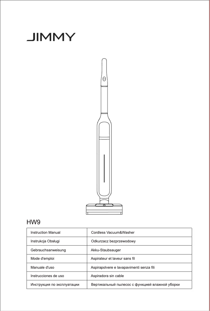 Page n°1 - Manuel utilisateur JIMMY HW9
