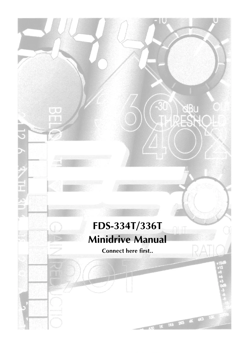 Page 1 de la notice Manuel utilisateur BSS Audio FDS-336T