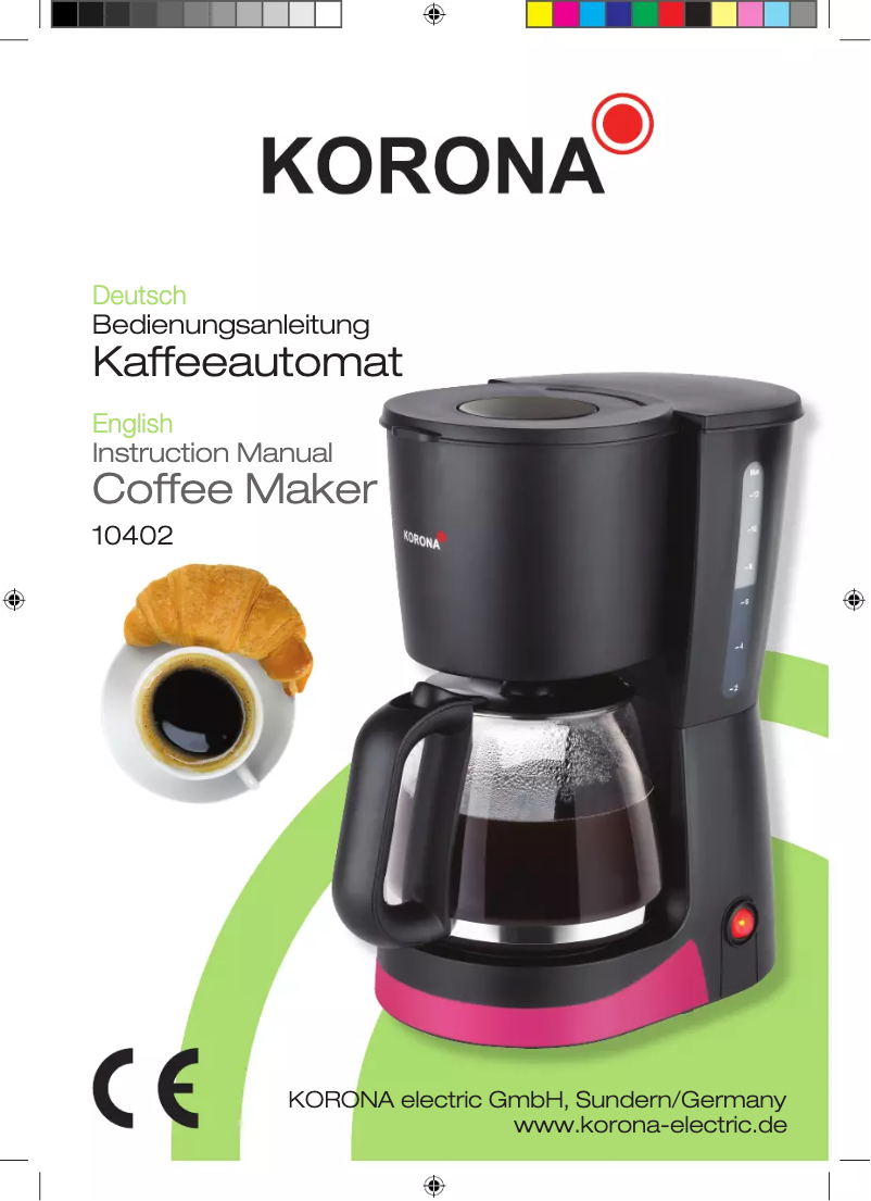 Page n°1 - Manuel utilisateur Korona 10402