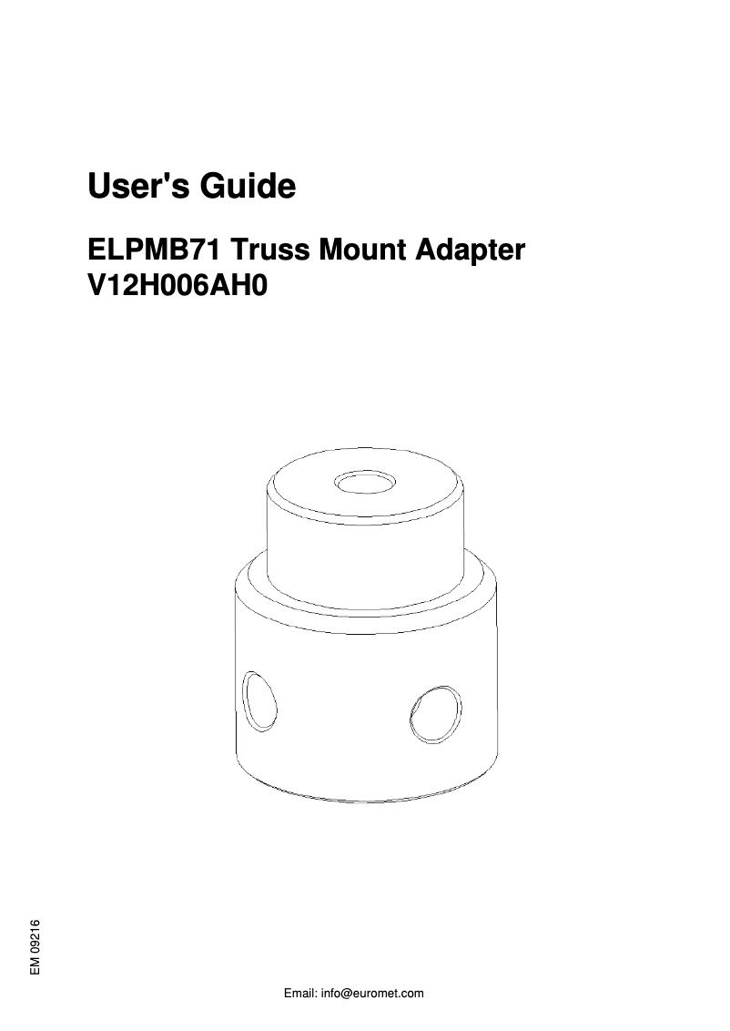 Page n°1 - Manuel utilisateur Epson ELPMB71