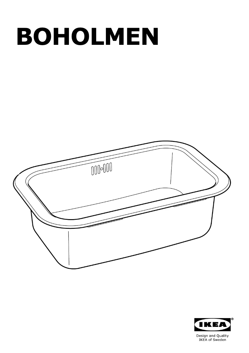 Image de la première page du manuel de l'appareil BOHOLMEN