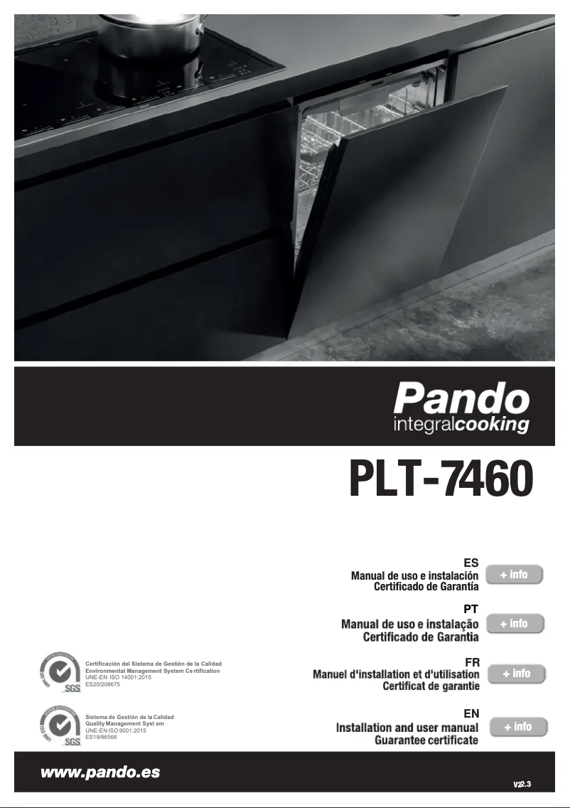 Page n°1 - Manuel utilisateur Pando PLT-7460