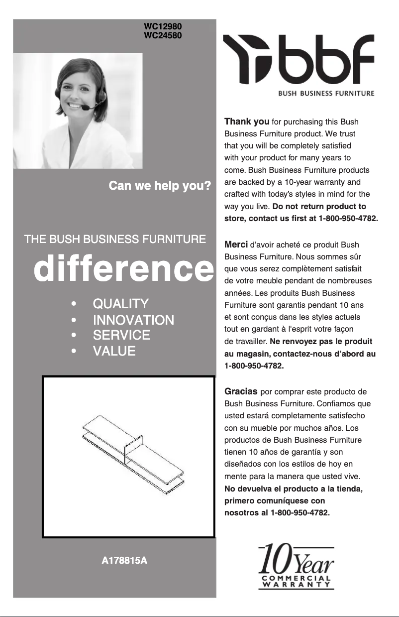 Image de la première page du manuel de l'appareil Elite WC24580