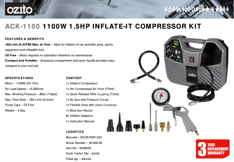 Image de la première page du manuel de l'appareil ACK-1100