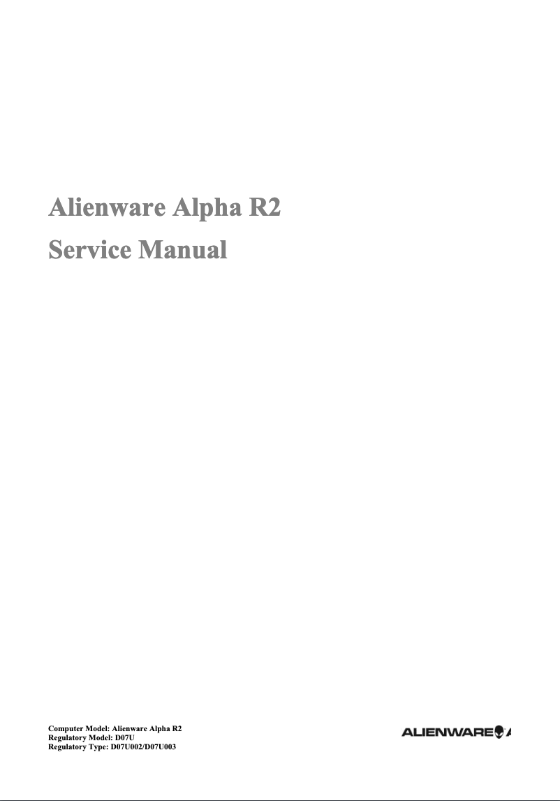 Image de la première page du manuel de l'appareil Alpha R2