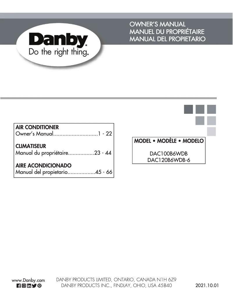 Página 1 del manual Manual de usuario Danby DAC120B6WDB-6