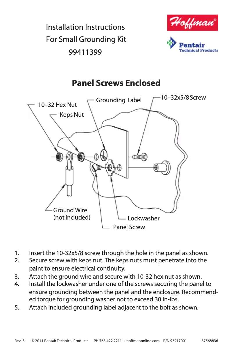 Page 1 de la notice Manuel utilisateur Hoffman A606CHNFSS