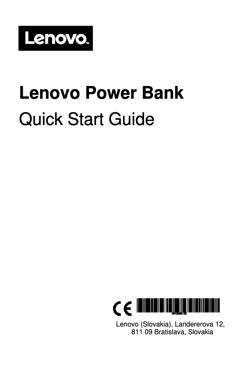 Page 1 de la notice Manuel utilisateur Lenovo PA10400