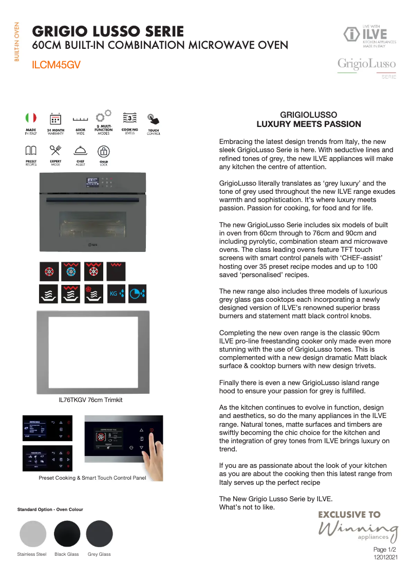 Image de la première page du manuel de l'appareil ILCM45GV