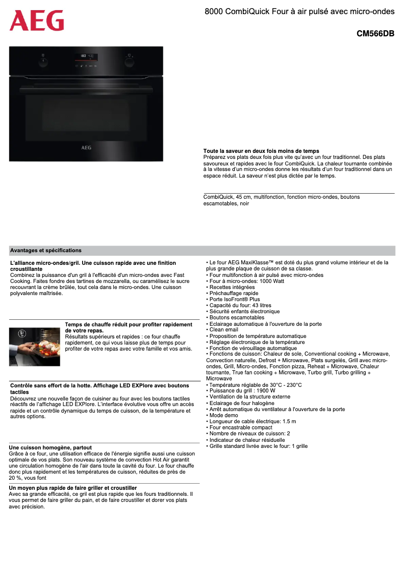 Imagen de la primera página del manual del dispositivo CM566DB