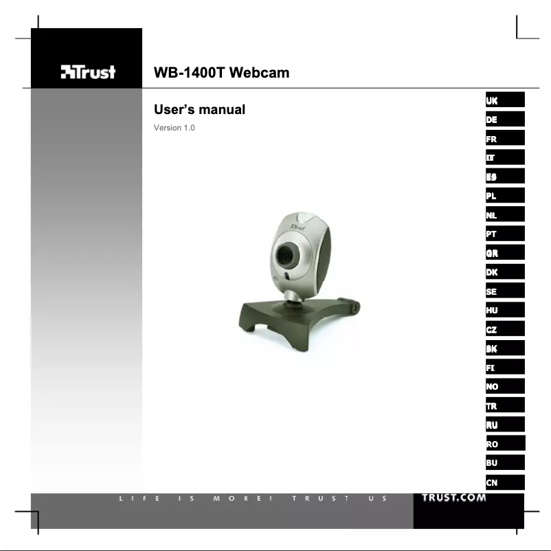 Image de la première page du manuel de l'appareil WB-1400T